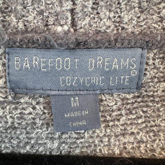 Barefoot Dreams Gray CozyChic Lite Circle Cardi Open Front Cardigan Size Medium - Picture 10 of 13
